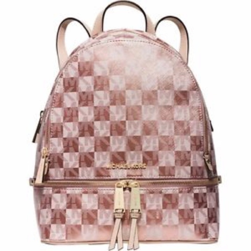 Michael Kors Rose Gold Backpack